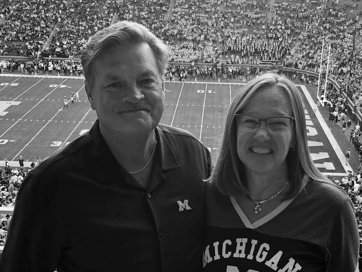 a photo of hundley and his wife