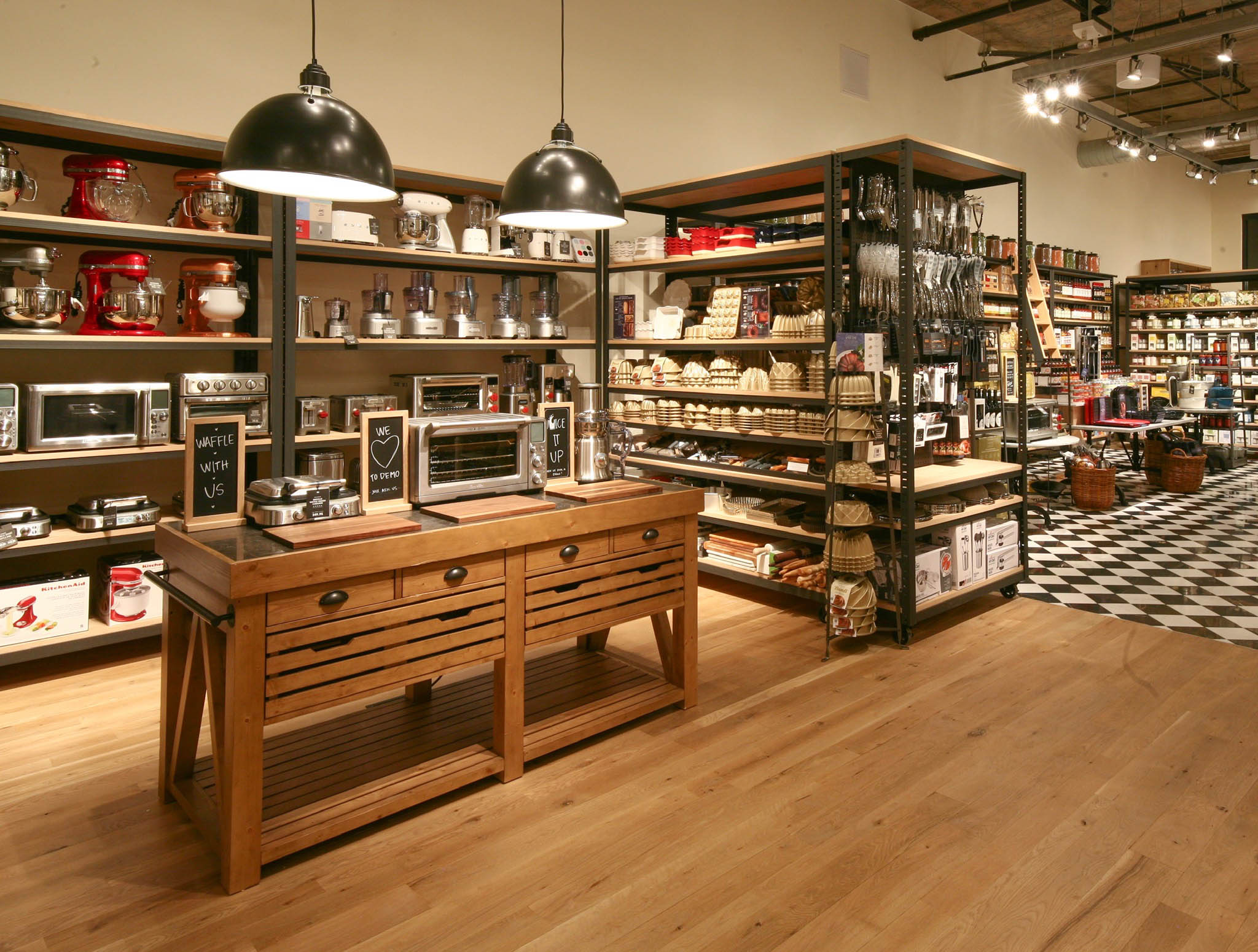 A photo of products on shelves in a retail store