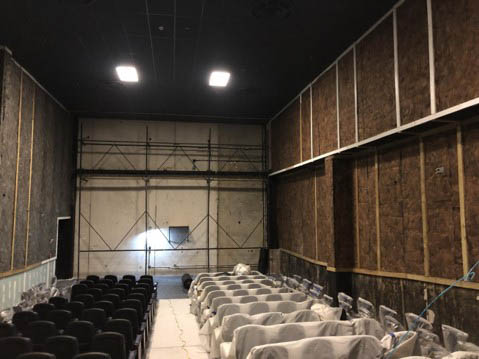 A photo of an unfinished theater.