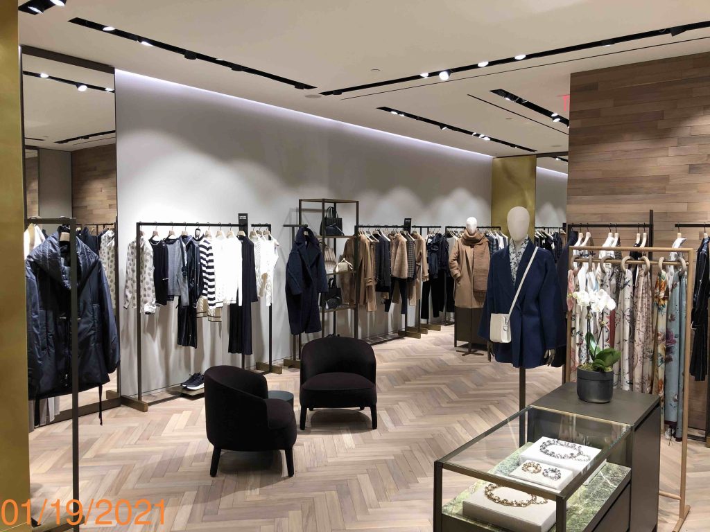 a photo of the merchandise area of a max mara store