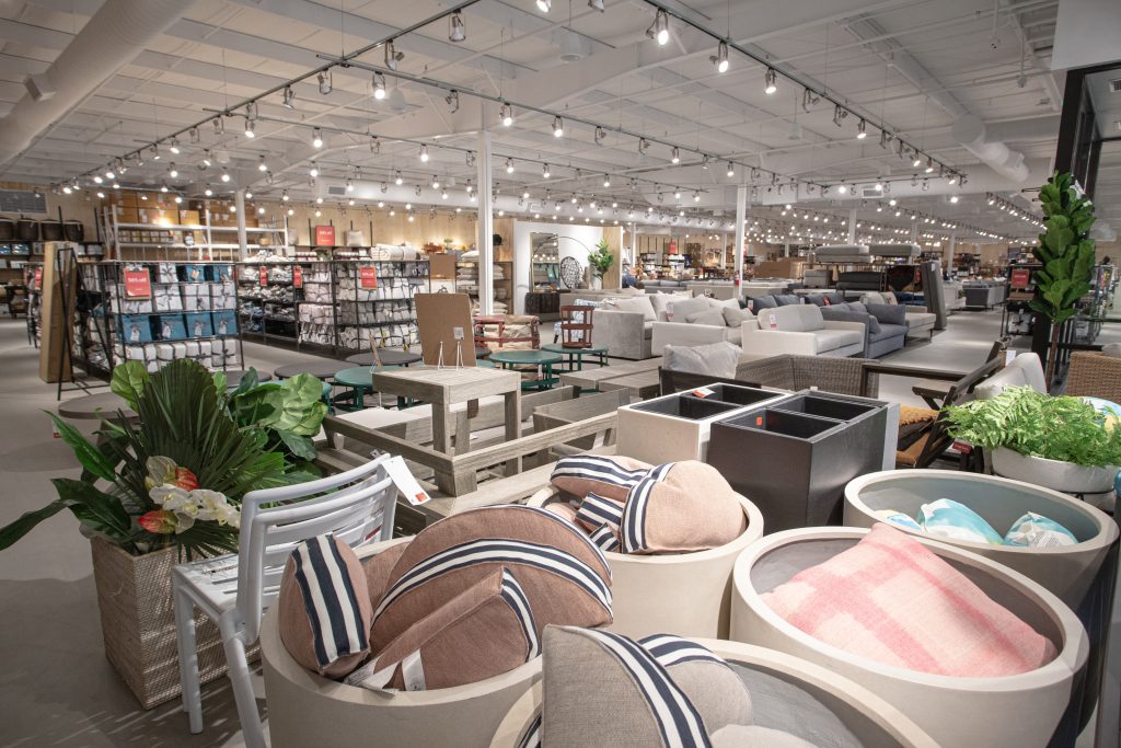 a photo of the inside of a west elm store in lancaster, pennsylvania